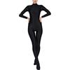 Freebily Sexy Lingerie Donna Bodystocking Donna Maniche Lunghe Bodysuits Catsuit Mini Abito Sexy Hot per Sesso Tuta Intera Camicia da Notte Collant Nightwear Clubwear Nero 3XL
