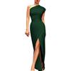 MJGkhiy Vestiti Donna Estivi Eleganti per Cerimonia Abito Orlo Asimmetrico Corto Davanti Lungo Dietro Formale Banchetto Matrimonio Infinity Dress Lungo Seta Abito Cerimonia Donna Curvy