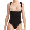 FarmaCell Bodyshaper 608B (Nero, 2XL/3XL) Body Contenitivo Senza Coppe - Modellante Push-up Seno in Fibra NILIT Breeze Leggera e rinfrescante