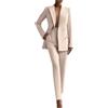 Kobilee Tailleur Donna Eleganti Cerimonia Pantaloni e Giacca 2 Pezzi Taglia Forti Estate Tailleur Blazer Casuale Chic Ufficio e Lavoro Completi Donna Comode Tuta Elastici in Vita Maniche Lunghe Plus Size