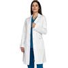 B-well Valeria Camice Laboratorio Donna Medico Bianco con 3 Tasche e Chiusura Nascosta con Bottoni a Pressione 54