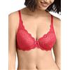 Playtex Flower Elegance Full Cup, Reggiseno a Copertura Totale, Donna, Rosa (Framboise), 90C
