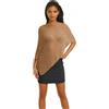creazioni unique Poncho Coprispalle da Donna Elegante da Cerimonia o Sera - Poncho Donna in Rete di Viscosa Termica con Essenza di Fiore di Ciliegio (Cammello)