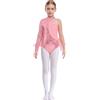Freebily Body Ginnastica Artistica Bambina Paillettes Leotards Balletto Body Danza Classica Ballerina con Gonna in Tulle Abito da Pattinaggio Artistico Ballo Latino Americano Rosa 9-10 anni
