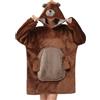 Xinlong Coperta Indossabile Animale con Cappuccio e Tasca Grande Panda Felpa Plaid con Maniche Oversize Unisex per Divano TV Casa