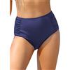 SHEKINI Bikini Fondo Donna Costumi da Bagno Vita Alta Triangolo Brasiliana Controllo Addominale Pieghe Taglia Grossa Mare Bikini Slip da Spiaggia（S，Blu）