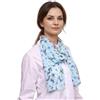 Basic Sense Sciarpa da collo in chiffon con farfalle, morbida, leggera e versatile, accessorio alla moda da donna, Blu, Etichettalia unica