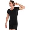 FINN Maglia Intima Anti-Sudore Uomo con Maniche Extra Corte - Perfetta sotto Camicie e Polo a Maniche Corte - Canottiera con Assorbenti Ascellari Contro Macchie di Sudore e Cattivi odori Nero 3XL