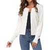 Newshows Donna Leggero Manica Lunga Cardigan Classico Collo Rotondo Cappotto Casual Maglia con Bottoni