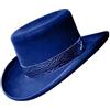 Tmboryuu Cappello Fedora Vintage Lana Tesa Corta Western Cowboy Versatile Top per Cena Outdoor Casual Wear Country Cappelli per Uomo, A, Taglia unica