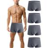 Hoerev Boxer da uomo in modale super morbido, confezione da 4, 4 Grigio scuro, XS