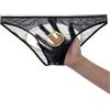 BIATWOWR Biancheria intima da uomo con grande sacchetto separato, vita bassa trasparente trasparente, maglia trasparente, cintura elastica, 1 x nero., XXXL