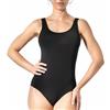 Risalti Body Donna Intimo Spalla Larga in Bamboo- Body Intimo Donna, Più Morbido del Body Contenitivo Modellante, Body Danza, Canotta Donna Shapewear Senza Cuciture - Made in Italy
