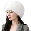 Dikoaina Cappello invernale da donna in finta pelliccia, stile cosacco, stile russo