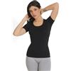 FGM04 Donna - T-Shirt Miss (IT, Testo, XS, S, Regular, Regular, Standard, Nero)