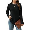 Enmain Maglioni Donna Invernale Elegante Manica Lunga Felpa Leggera Girocollo Maglia Lunga Donna per Leggings Pullover Taglie Forti Loose