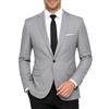 Allthemen Blazer da Uomo Slim Fit Formale Giacca da Abito One Button Monopetto Casual Tuxedo Suit Giacche Smart Blazer Grigio Chiaro S