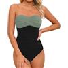 Generico Costume Intero Donna, Costume da Bagno Intero Donna interi senza spalline per le donne controllo della pancia costumi a fascia dimagranti