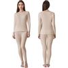Channo Intimo Termico Donna Completo: Maglia a Maniche Lunghe e Pantaloni Comodi Morbidi Traspiranti con Fodera in Pile Ideali per l'inverno