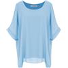Van Der Rich ® - Camicia in Chiffon Foderato all'Interno - Dnna (Cielo, M-L)