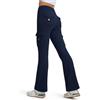Libin Leggins Termici da Donna 31 Impermeabile Vita Alta Pantaloni Invernali in Pile Yoga Sportivi Felpati Trekking Felpati Leggings con Tasche, Blu Mare, XXL