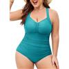 UMIPUBO Costume Da Bagno Intero Donna Taglie Forti Contenitivo Modellante Per Seno Grande Curvy Pancia Pieghe Push Up Mare Swimsuit Con Coppe Costumi Interi