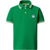 NORTH SAILS Polo Bambino in piqué di Cotone Organico con Dettagli a Righe