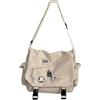 Loizziuy Y2k Crossbody Bag Zaino Kawaii Grande Capacità Estetica Zaino Carino Casual Viaggio Mochilas Daypacks, 1015 bianco, 30cm×20cm/11.8''×7.8'', moderno