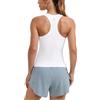 CRZ YOGA Canotta Racerback Lunghezza Vita | Senza Cuciture, Allenamento, Senza Sfregamenti, Vestibilità Snella, Girocollo, Ventagli Rete, Senza Maniche, per Donna