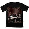 GEOLIER Official T-Shirt Phantom - Maglia 100% Cotone 180gr - Fronte Stampa Auto Phantom + Retro Frase "I Made Something out of Nothing" - Merch Ufficiale (IT, Testo, S, Regular, Regular)