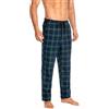 Cyathea Pantaloni da pigiama da uomo, 100% cotone, a quadri, con tasche, biancheria da notte, parte inferiore, morbidi per uomini, coulisse regolabile, Verde a quadri, S