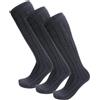 Ciocca Calze Lunghe Nere Unisex - Gambaletti Eleganti in Cotone Traspirante con Rinforzi - Confezione 6 Paia [550W_089_I_6]