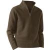 Generic Maglione da uomo con mezza zip, maglione lavorato a maglia con cerniera a un quarto con colletto alla coreana e maniche lunghe, maglione leggero e morbido per l'inverno, slim fit, maglione lavorato a