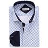 Alex Vando Camicia da Uomo Stampata a Manche Lunghe, vestibilità Normale, Camicia alla Moda