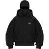 Generisch Felpa da uomo con cappuccio, con cerniera e tasca, con cappuccio invernale con passamontagna, giacca con cappuccio traspirante, oversized, con cappuccio regolare, streetwear, Nero , s