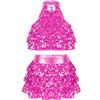 YiZYiF Costume da Ballo per Ragazze Senza Maniche Halter Crop Top con Gonna Danza Due Pezzi Tuta Ginnastica Artistica Dancewear