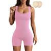 Merlvida Tuta Intera Donna Corto Jumpsuit Sportivo Senza Cuciture Completo Palestra Elasticizzato Tutina Aderente Elegante Body Sexy Estivo Lifting Gym Yoga Workout