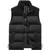 Generico Gilet Uomo Piumino Smanicato Trapuntato - Giubbotto Imbottito Invernale e Cappotto Caldo Puffer a Taglie Forti Oversize, Elegante e Casual, Leggero Senza Maniche con Cerniera