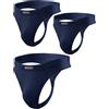 sesto senso Perizoma Uomo Micromodal 3 Pack String Tanga Sexy Ligerie L 3 Pack Blu Scuro
