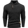 HYPESTFIT Uomo Maglione con Zip a Quarto di Dollaro con Collo a Lupetto Pullover a Manica Lunga Top Casual