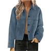 Generico Giacca Moto Donna Bomber Softshell in Finta Pelle Scamosciata con Risvolto Colletto in Pelle Scamosciata Giacche Primavera Inverno Caldo Maniche Lunghe Moda Camoscio Giubbotto Vintage Cappotto