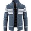 MJGkhiy Cardigan Uomo Lana con Zip Invernale Caldo Giubbino Maglioni Imbottito in Pile Casual Termica Giacca in Maglione Lavorato a Maglia Fleece Giacche Stand Collare Abbigliamento Cappotto