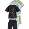 NEXT Ragazzo Confezione da 3 Pigiami Corti in 100% Cotone | Bambino, Standard, Mid Rise, Pull On, Lavabile in lavatrice