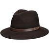 LIERYS Rollhut Traveller Cappello da Viaggio in Feltro con Fascia in Pelle Made in Italy Unisex Estate Inverno