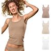 FOCENZA Canotta Donna in Microfibra con Pizzo | 3 Pezzi | Vari Colori