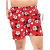 Disney Topolino Costume Uomo | Mickey Mouse Costume Bagno | Pantaloncini Costumi Mare Uomo | Rosso XL