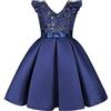 BUNNY LULU Filles Robe inclinée épaule Demoiselle d'honneur des Enfants Bal