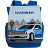 minimutz Zaino per bambini - Personalizzato con nome - Zaino per bambini Polizia auto - Piccolo zaino per il tempo libero Kita asilo 2 - 5 anni, blu royal