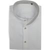 P-Club Camicia Uomo Manica Lunga 100% Puro Lino Taglie Forti Collo alla Coreana 4XL 5XL 6XL (4XL - Bianco)
