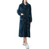 DAIHAN Camicie da Notte in Flanella Donna Pigiama Vestaglia Pigiami Bottoni Manica Lunga Accappatoio Elegante Vestaglia Lunga Invernale Caldo per Casa Bagno,Verde,L-XL
